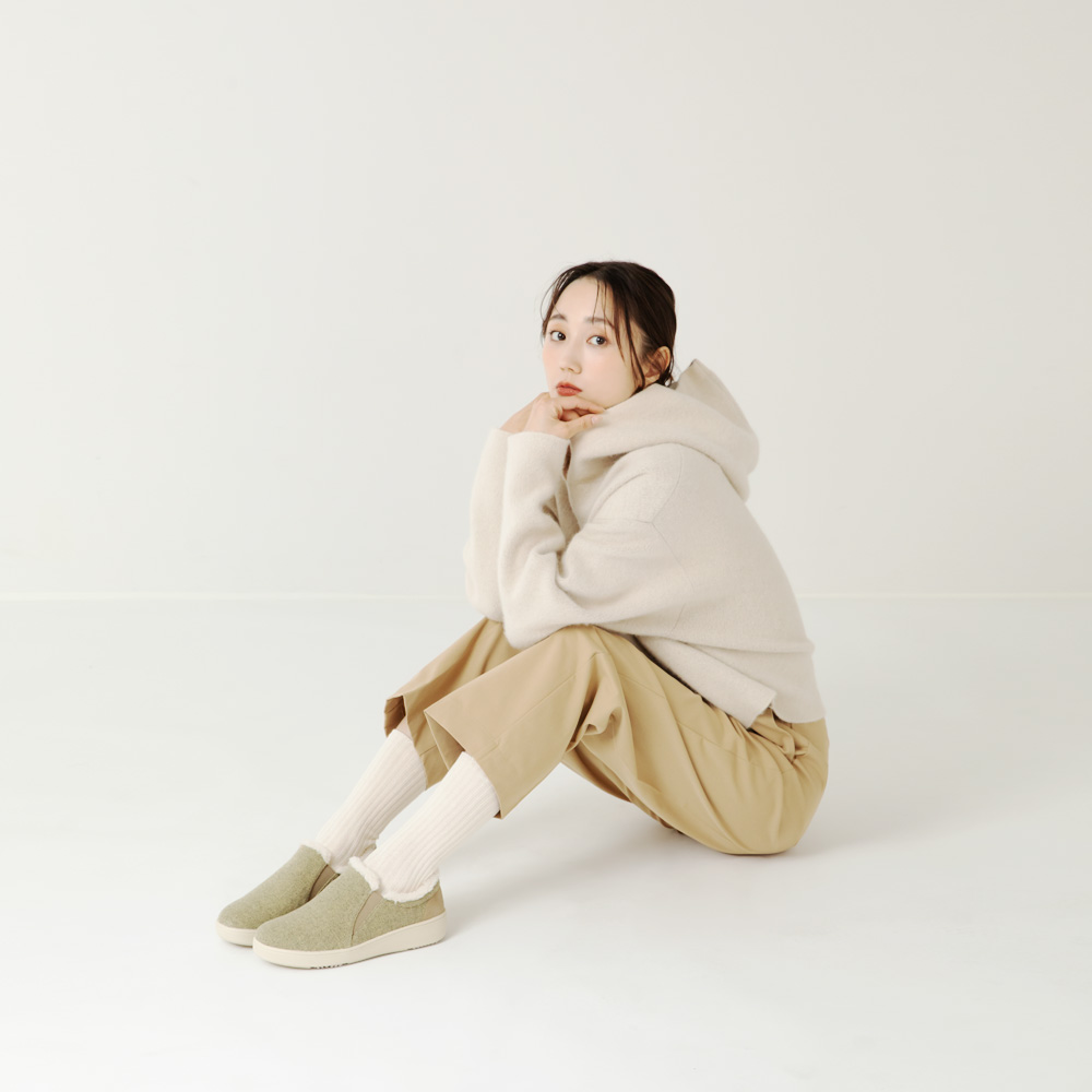 healmeボアスリッポンシューズ